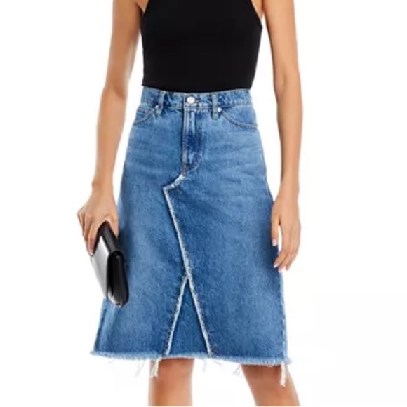 FRAME Deconstructed Denim Skirt - Picture 1 of 6